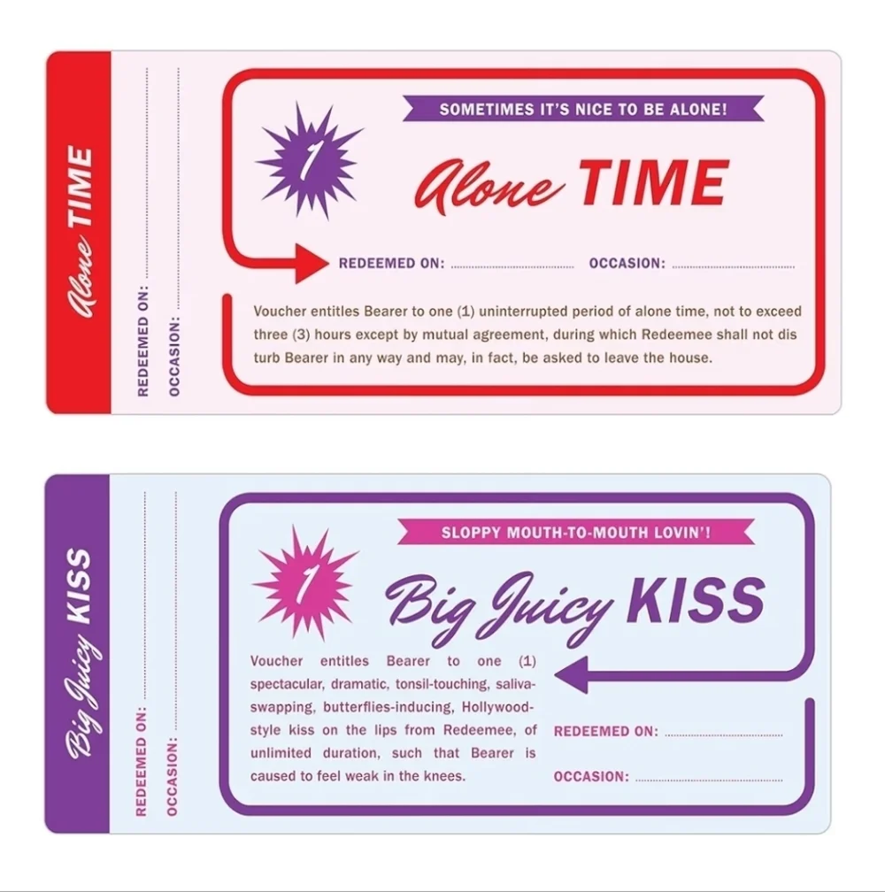 💚5/$25 New For Lovers Fun Gift Coupons Voucher Book Novelty Sexy Anniversary